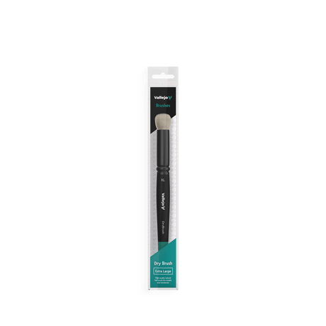 Vallejo Hobby Brushes: Dry Brush Natural Hair Extra - Large - Hobbytech Toys