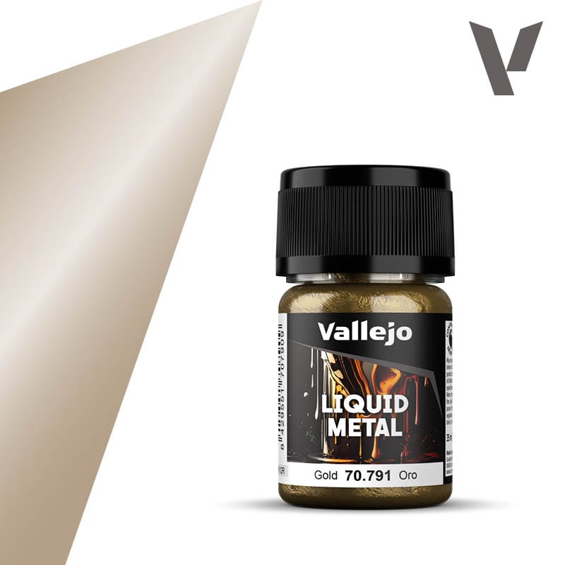Vallejo Liquid Gold: Gold - 35 ml Alcohol - based Metallic Paint - Hobbytech Toys