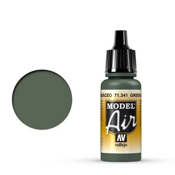 Vallejo Model Air Green Grey 17ml Acrylic Airbrush Paint [71341] - Hobbytech Toys