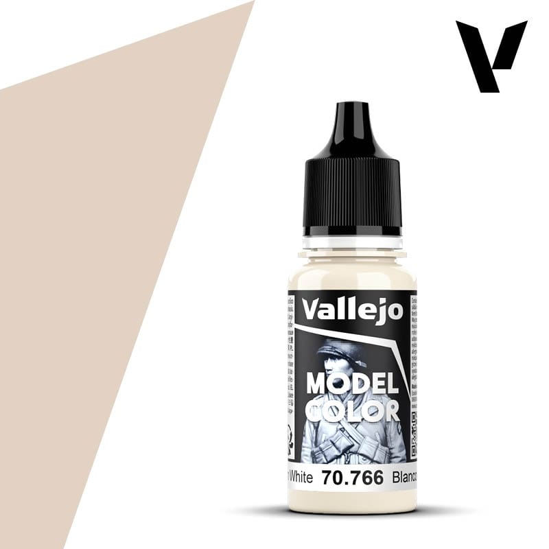 Vallejo Model Color: #021 - Cream White - 18 ml Matt Acrylic Paint - Hobbytech Toys