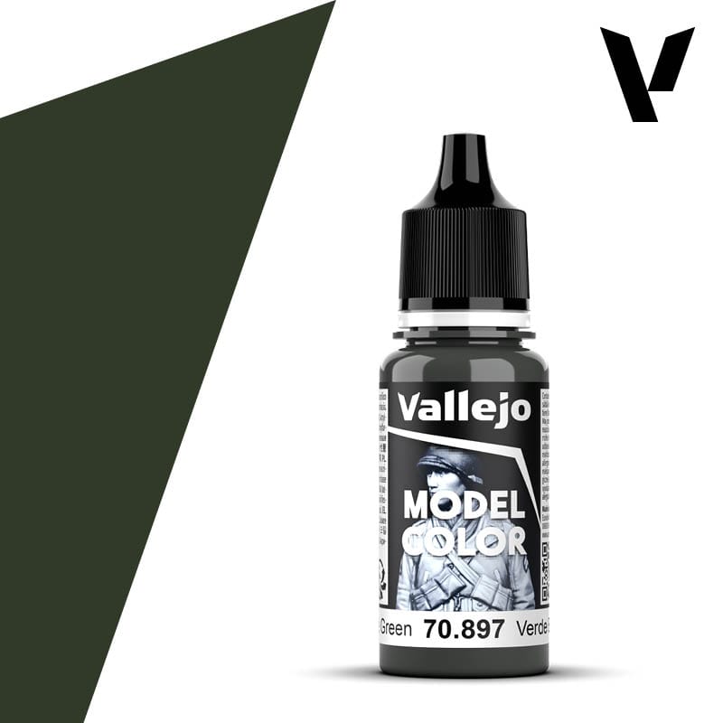 Vallejo Model Color: #084 - Bronze Green - 18 ml Matt Acrylic Paint