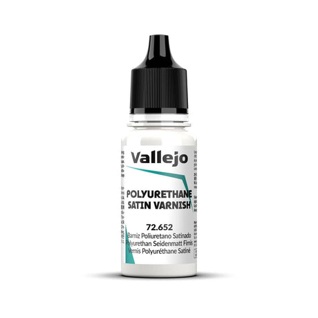 Vallejo Polyurethane Satin Varnish 18ml Acrylic Paint - Hobbytech Toys