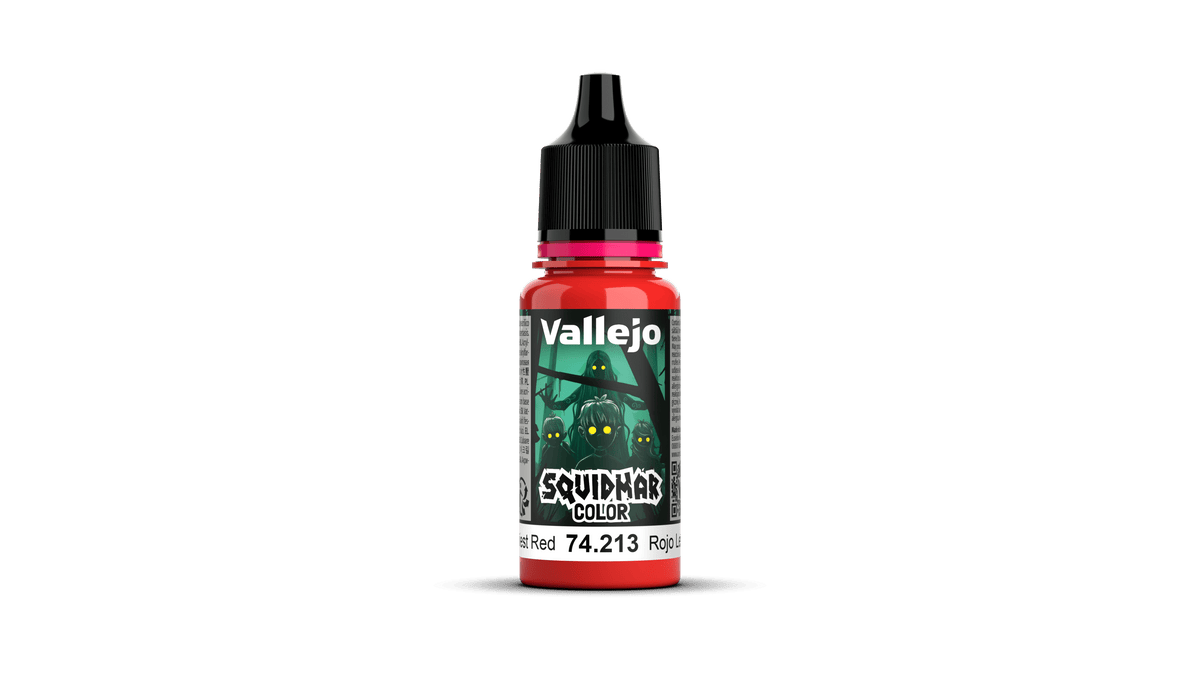 Vallejo Squidmar Colour 213 - Deadliest Red - 18ml Acrylic Paint