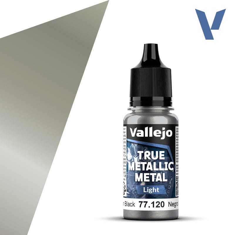 Vallejo True Metallic Metal Light Obsidian Black 18 ml
