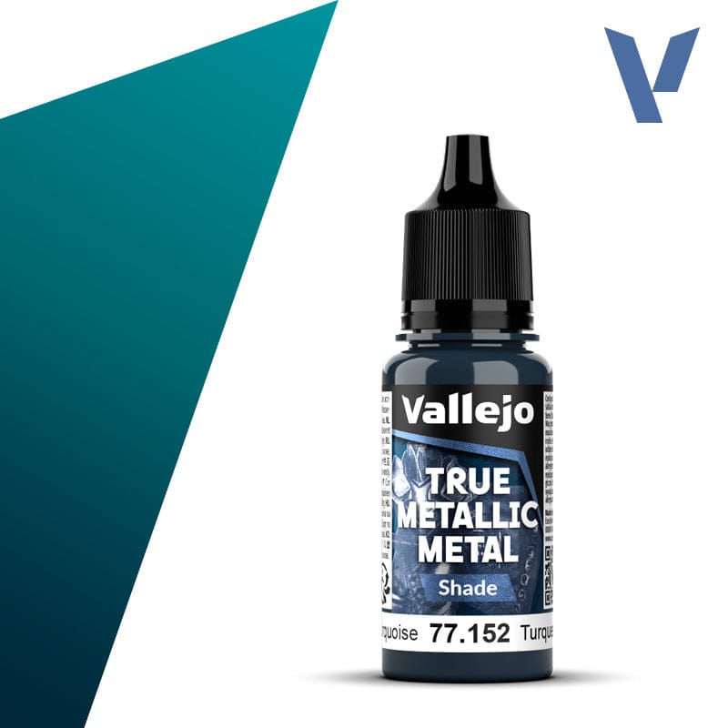 Vallejo True Metallic Metal Shade Hydra Turquoise 18 ml