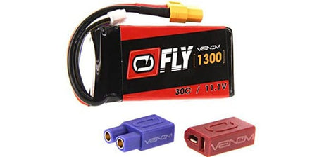 Venom 1300mah 3S 11.1V 30c FLY LiPo Battery - Uni Plug - Hobbytech Toys