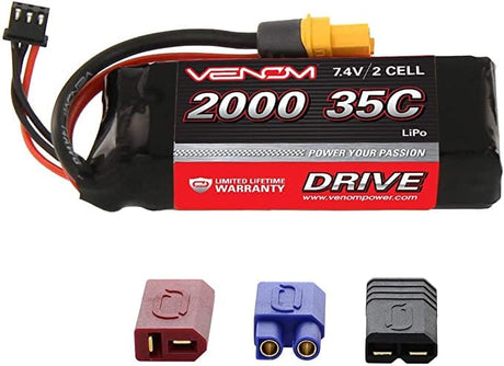 Venom 2000mah 2S 7.4v 35c Lipo Battery - Uni Plug [15107] - Hobbytech Toys