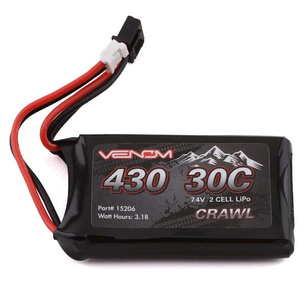 Venom 430mah 2S 7.4v 30C Lipo Battery PH2.0 - SCX24 [15206]
