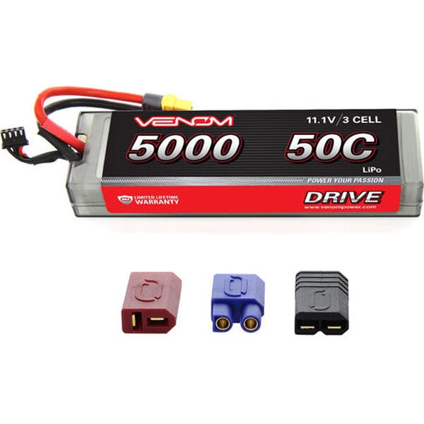 Venom 5000mah 3S 11.1V 50C Hardcase Lipo Battery - Uni Plug