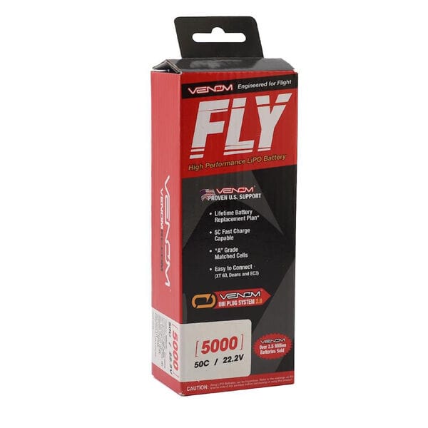 Venom 5000mah 6S 22.2v 50c Lipo Battery XT60 / Uni Plug [25048]