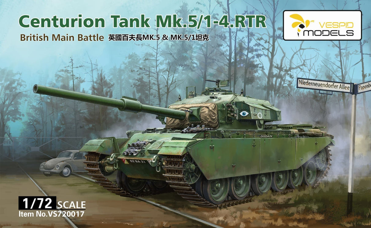 Vespid 1/72 Centurion Tank Mk.5/1-4.RTR Plastic Model Kit**
