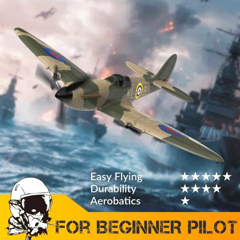 Volantex 400mm Mini Spitfire RC Plane with Gyro 3ch RTF [76205]
