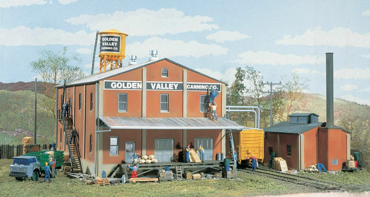 Walthers Cornerstone HO Golden Valley Canning Company - Kit - Main Building 10-1/2 x 8in; Boiler House 4-3/4 x 3in Walthers Cornerstone TRAINS - HO/OO SCALE