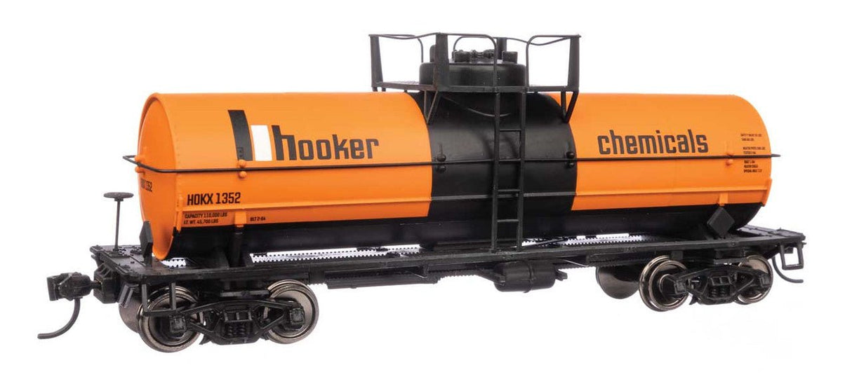 Walthers Mainline HO Scale 36ft 10,000 - Gallon Insulated Tank Car w/Large Dome - Hooker Chemicals HOKX 1352 - Hobbytech Toys