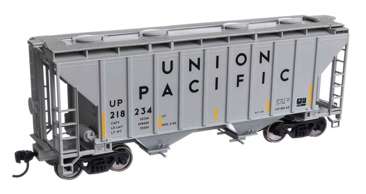 Walthers Mainline HO Scale 37ft 2980 Cubic - Foot 2 - Bay Covered Hopper - Union Pacific(R) 218234 - Hobbytech Toys
