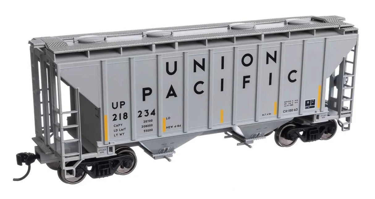Walthers Mainline HO Scale 37ft 2980 Cubic - Foot 2 - Bay Covered Hopper - Union Pacific(R) 218234 - Hobbytech Toys