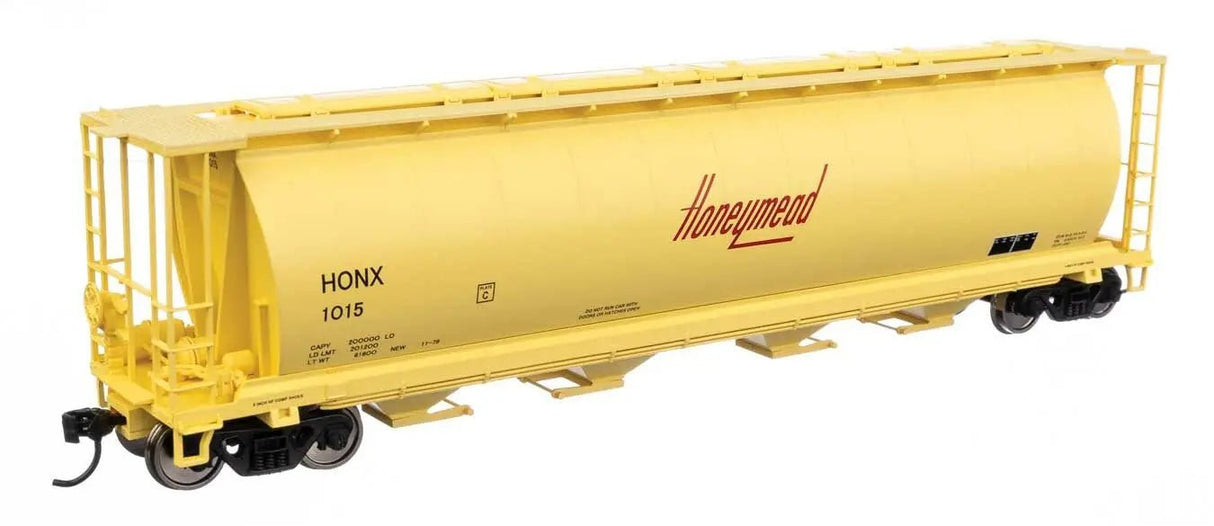 Walthers Mainline HO Scale 59ft Cylindrical Hopper - Honeymead 1015 - Hobbytech Toys