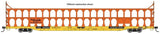 Walthers Mainline HO Scale 89ft Flatcar w/Tri - Level Open Auto Rack - Denver & Rio Grande Western(TM) #802868 - Hobbytech Toys