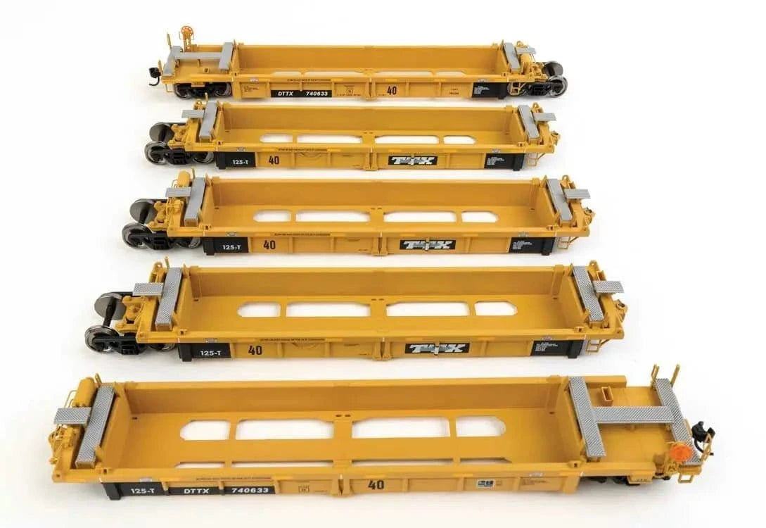 Thrall 5-Unit Rebuilt 40' Well Car - Ready to Run - Santa Fe Leasing SFLC #1064 A-E Thrall 5-Unit Rebuilt 40' Well Car - Ready to Run - Santa Fe Leasing SFLC #1064 A-E