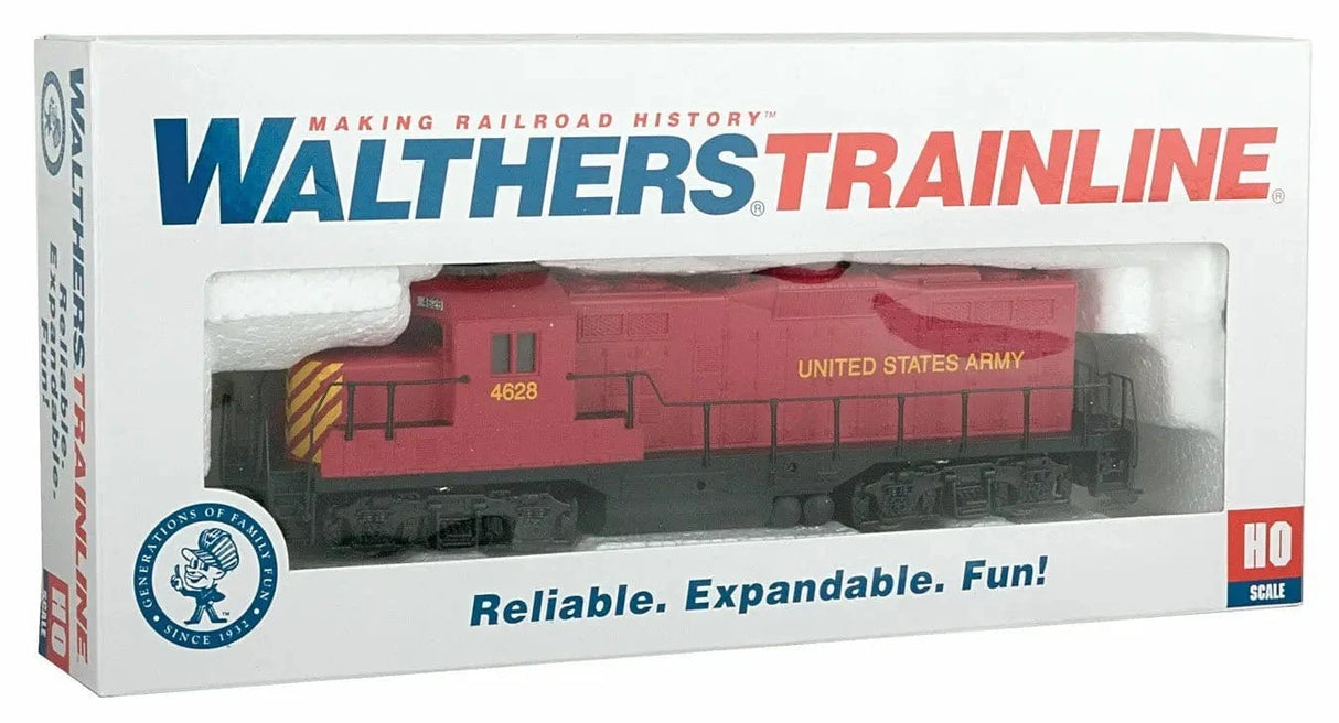 Walthers Trainline HO Scale EMD GP9M - United States Army 4628 - DC - Hobbytech Toys