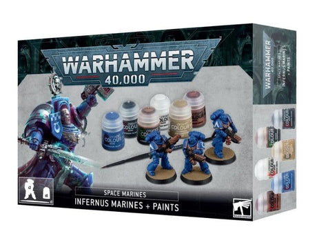 Warhammer 40000: 60 - 11 Infernus Space Marines Paint Set - Hobbytech Toys