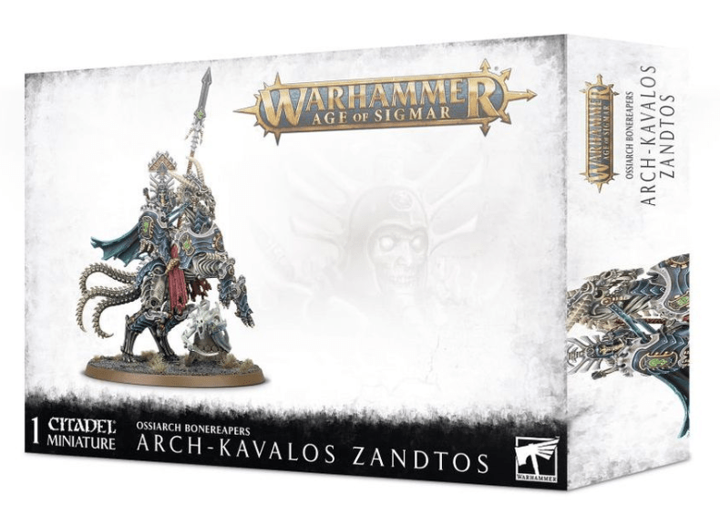 Warhammer Age of Sigmar 94-30 Ossiarch Bonereapers Arch-Kavalos Zandtos Dark Lance of Ossia - Hobbytech Toys