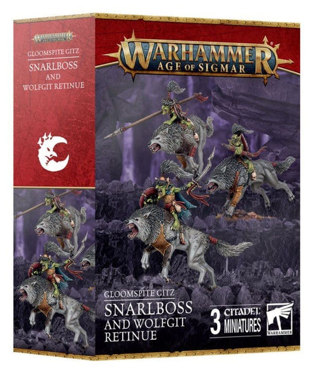 Warhammer Age of Sigmar: Gloomspite Gitz Snarlboss & Wolfgit Retinue [89 - 98] - Hobbytech Toys