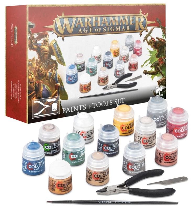 Warhammer Age of Sigmar: Paints & Tools Set [80 - 17] - Hobbytech Toys