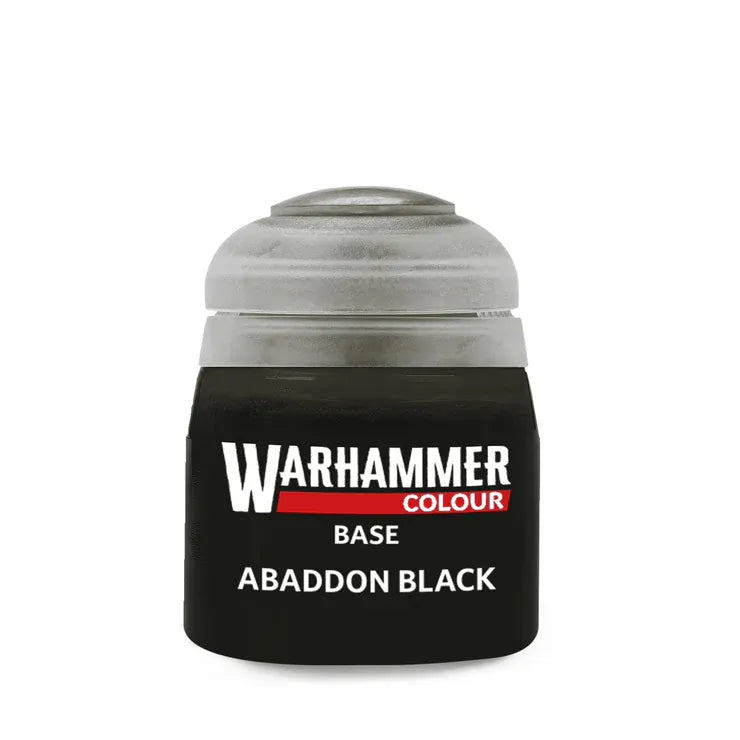 Warhammer Base Colour:  Abaddon Black Paint 12ml [21-25]