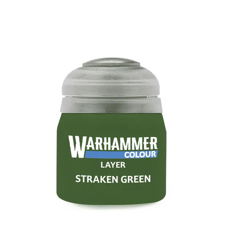 Warhammer Layer Colour: Straken Green Paint 12ml [22-28]
