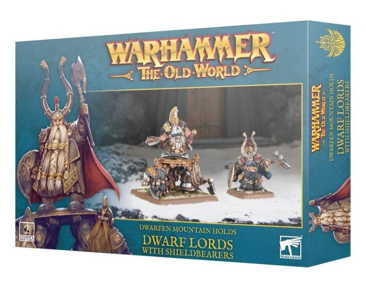 Warhammer The Old World: Dwarfen Lord with Shieldbearers [10 - 11] - Hobbytech Toys