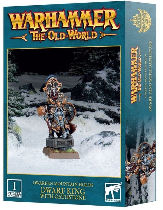 Warhammer The Old World: Dwarfen Mountain Holds Dwarf King with Oathstone [10 - 16] - Hobbytech Toys