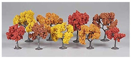 Woodland Scenics Ready Made Trees Fall 1.25 - 3in (9pcs) - Hobbytech Toys