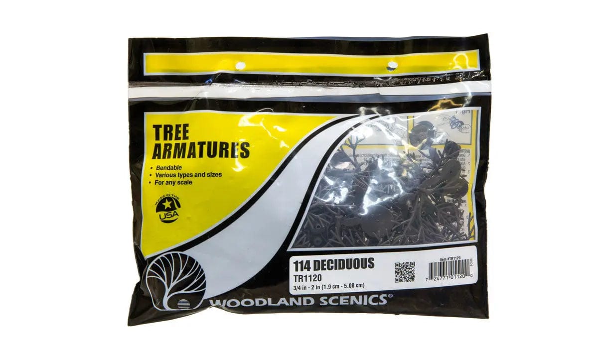 Woodland Scenics TR1120 Deciduous Armatures 3/4-3 114Pcs Woodland Scenics TRAINS - SCENERY