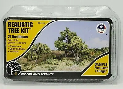 Woodland Scenics TR1111 Realistic Tree Kit 3/4-3in (21pcs) Woodland Scenics TRAINS - SCENERY