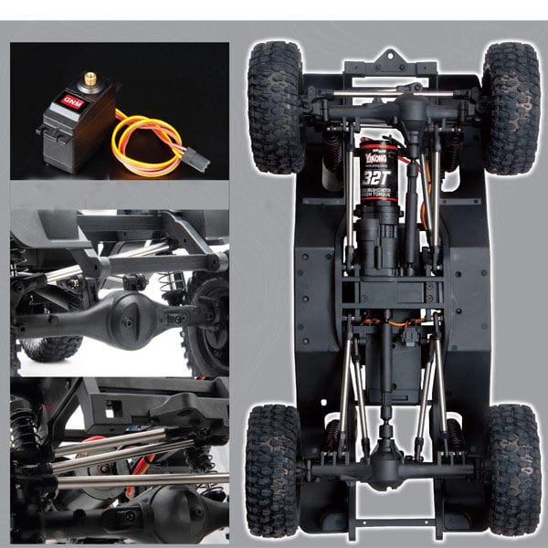 Yikong 1/10 LC79 Cruiser Brushed RC Crawler - Grey [YK41011-GR]