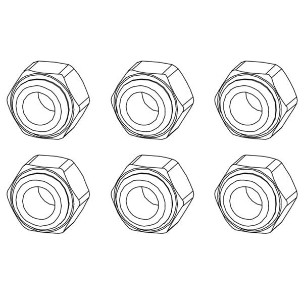 Yikong 26132 M2.5 Nylon Nuts For YK4061 (Y-YK26132)