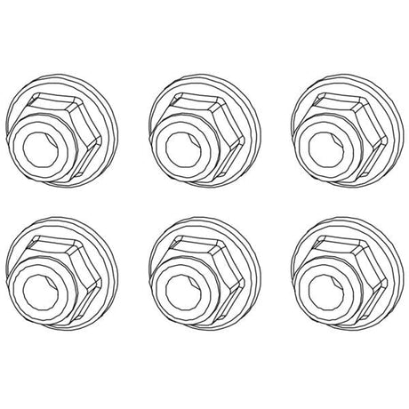 Yikong 26134 M4 Flanged Nylon Nuts For YK4061 (Y-YK26134)