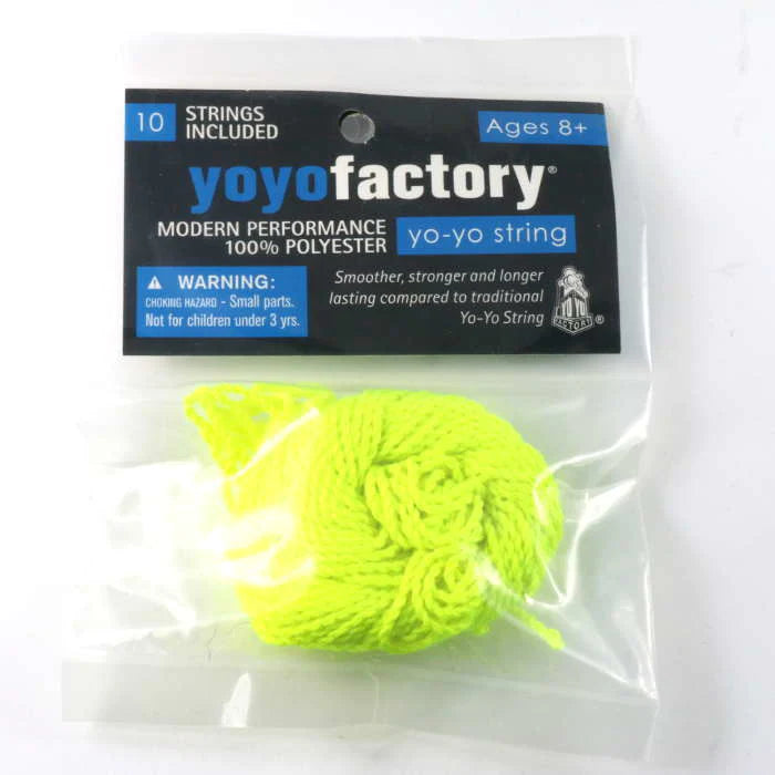 Vibrant Yoyo Replacement Strings: 10-piece assortment of high-performance polyester yo-yo strings, suitable for ages 8 and up.