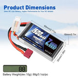 ZEEE Power 1500mah 2S 7.4v 60C Softcase Lipo Battery - Deans