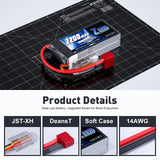 ZEEE Power 2200mah 2S 7.4v 50C Softcase Lipo Battery - Deans