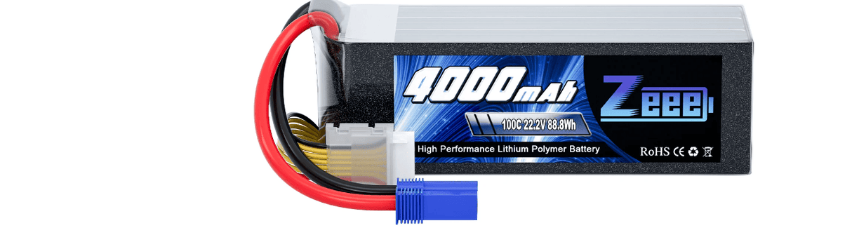 ZEEE Power 4000mah 6S 22.2v 100C Softcase Lipo Battery - EC5