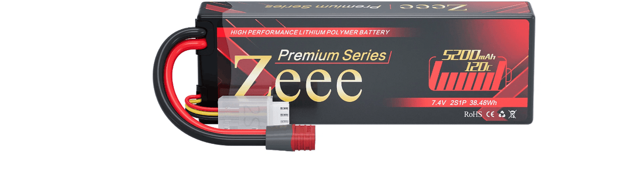 ZEEE Power 5200mah 2S 7.4v 120C Hardcase Lipo Battery - Deans
