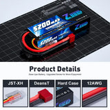 ZEEE Power 5200mah 2S 7.4v 50C Hardcase Lipo Battery - Deans