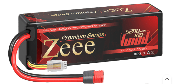 ZEEE Power 5200mah 3S 11.1v 100C Hardcase Lipo Battery - Deans