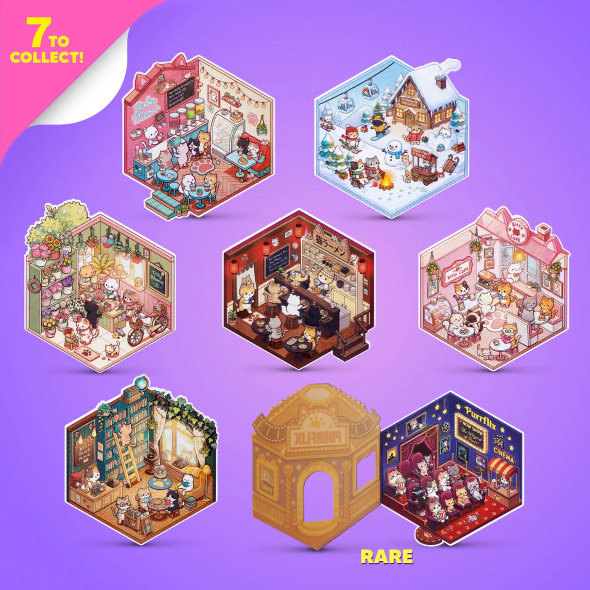ZURU Sticker Therapy 80 Stickers Kawaii Kitties Series 1 - Assorted (1)