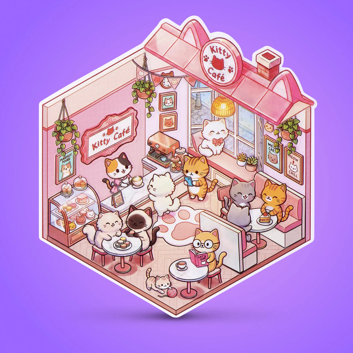 ZURU Sticker Therapy 80 Stickers Kawaii Kitties Series 1 - Assorted (1)