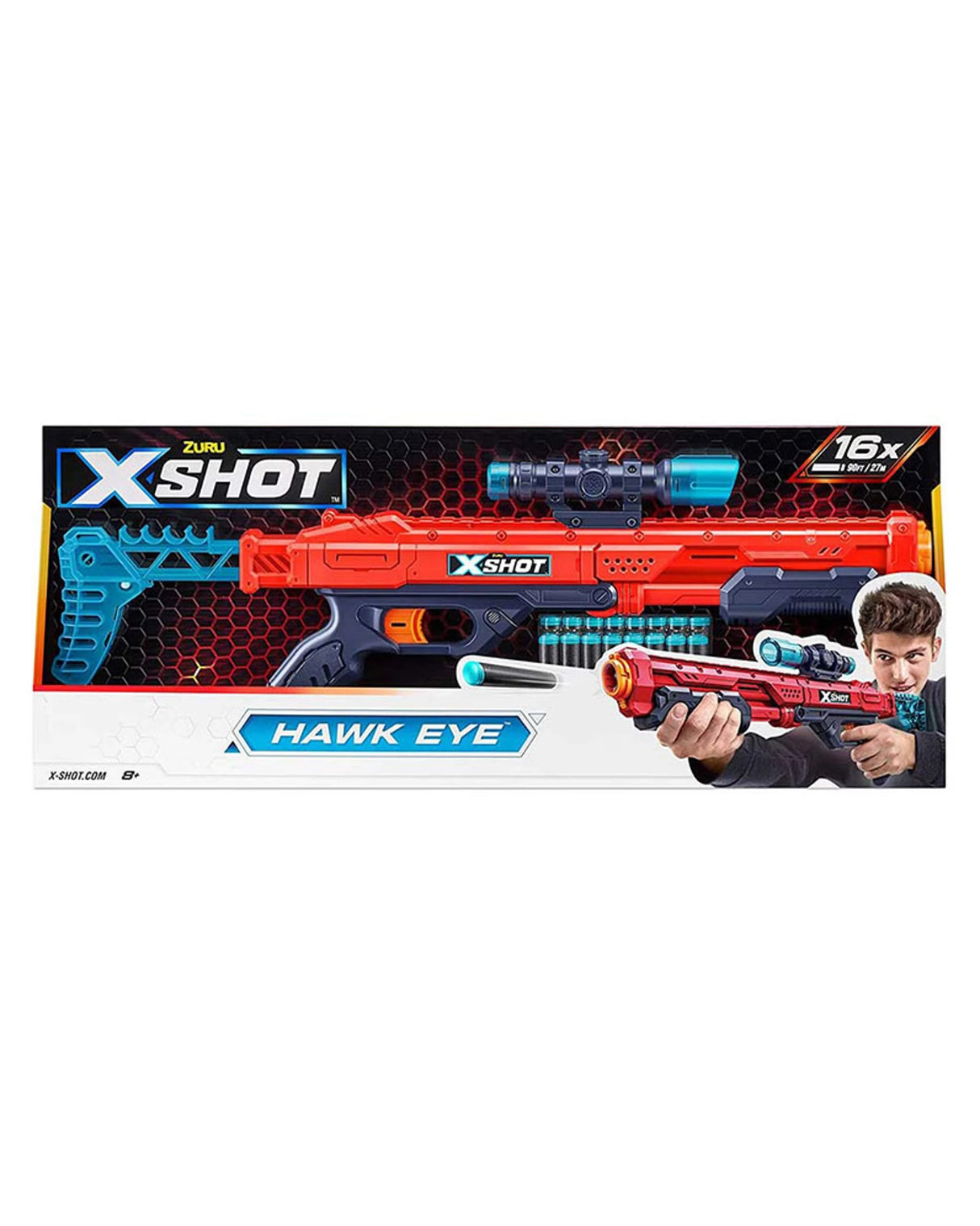 Zuru XSHOT Excel - Hawk Eye Dart Shooter inc 16 Darts