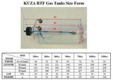 Kuza Clear Fuel Tank - V2 - 34oz. 1000cc (For 85-120CC plane) 3 line - BLACK - Hobbytech Toys