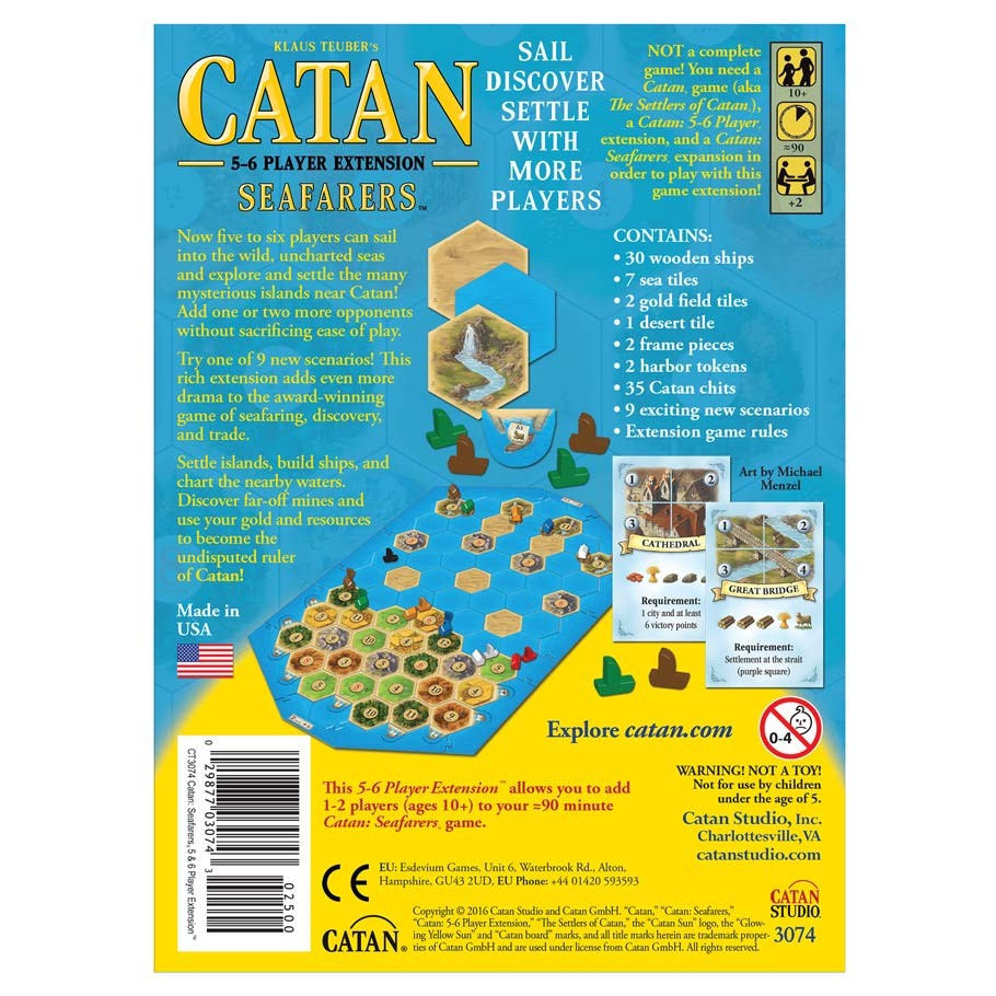 Catan Seafarers 5-6 Player Extension 5th Edition Catan TOY SECTION
